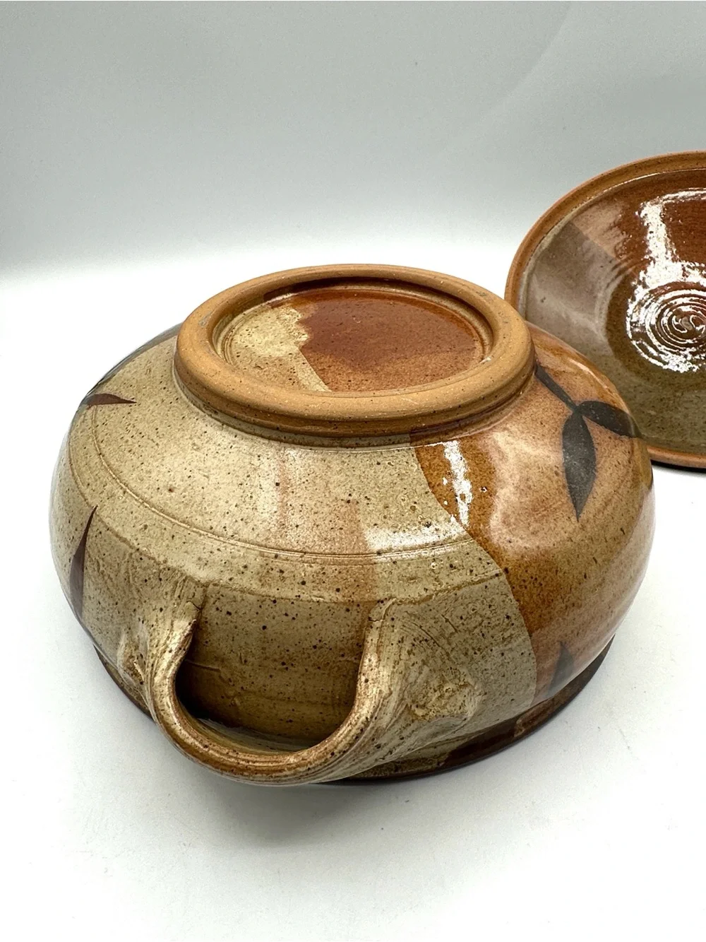 Studio Artist Hand Crafted 10” wide casserole dish with lid.